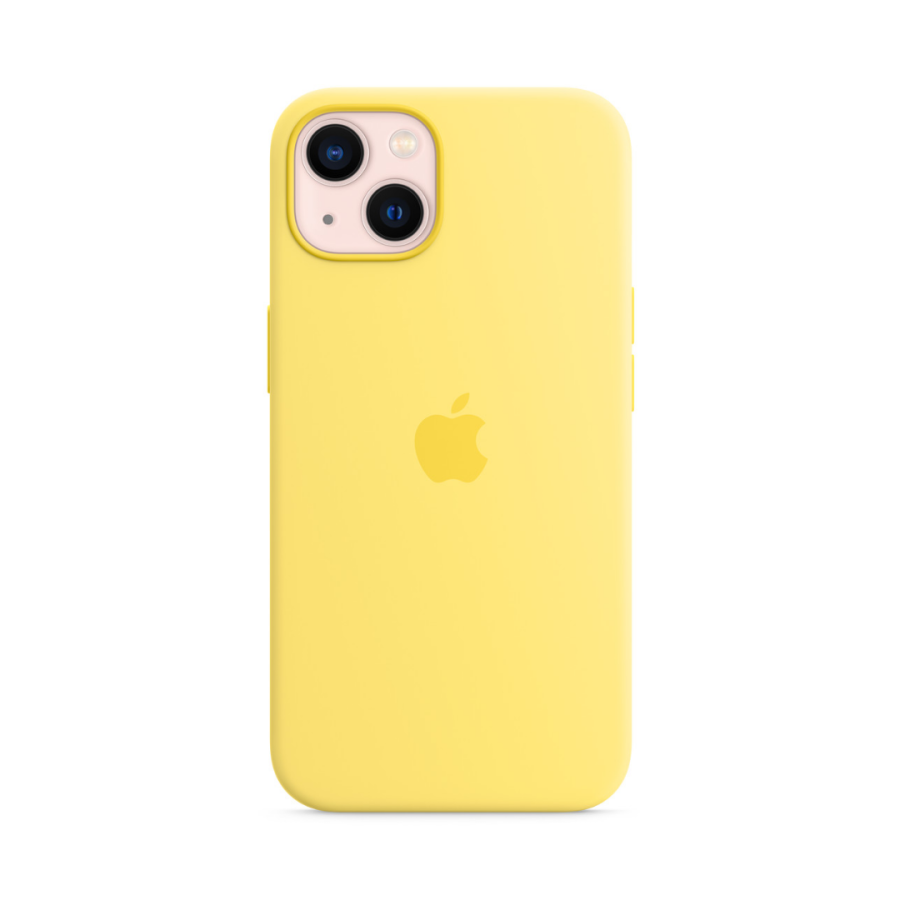 Чехол Apple Silicone Case with MagSafe для Apple iPhone 13 (Lemon Zest)