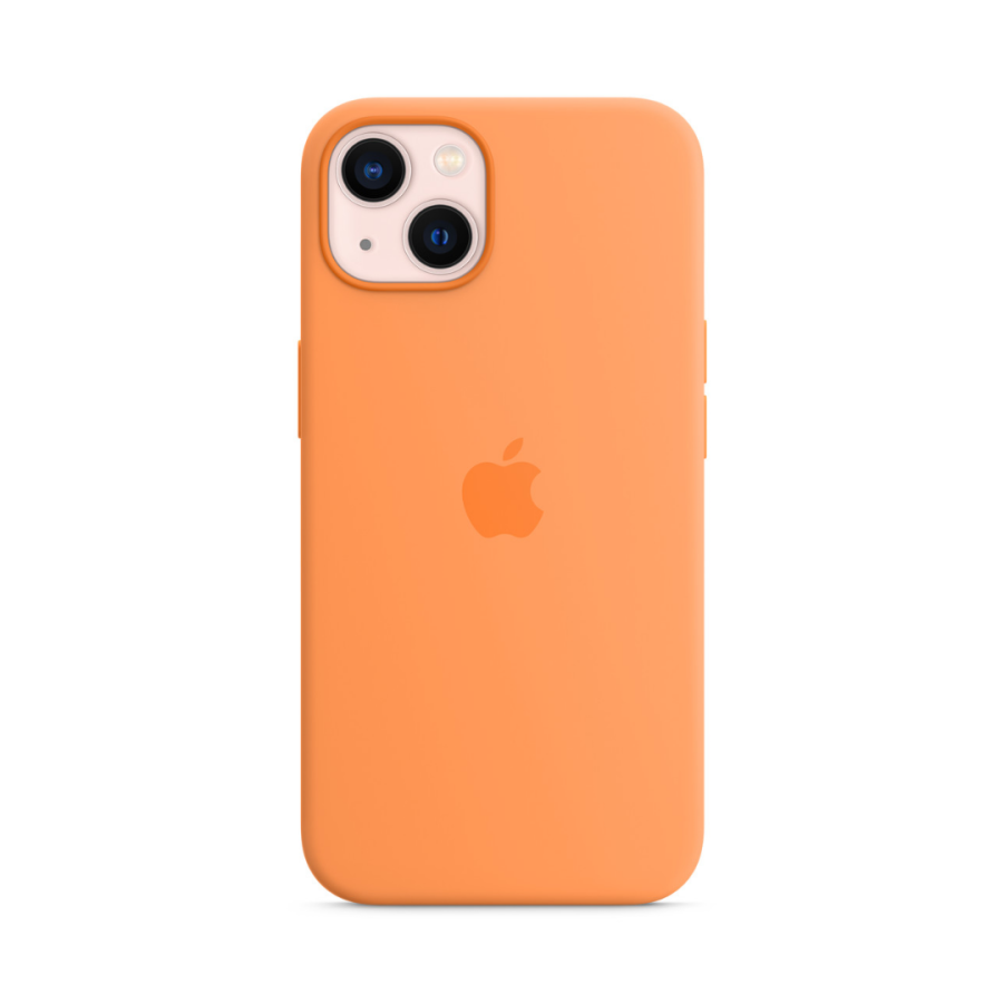 Чехол Apple Silicone Case with MagSafe для Apple iPhone 13 (Marigold)
