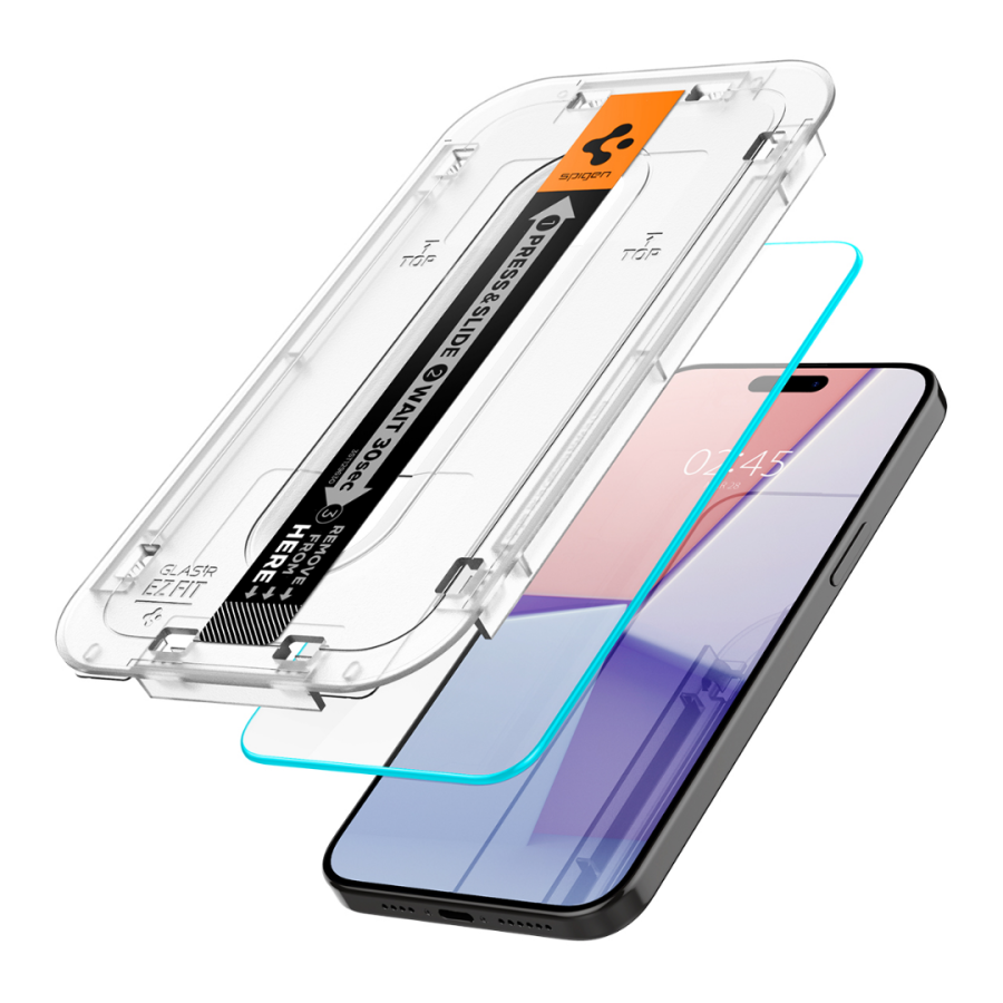 Захисне скло Spigen Glass tR EZ Fit для Apple iPhone 15/16 (Clear) 2 шт.