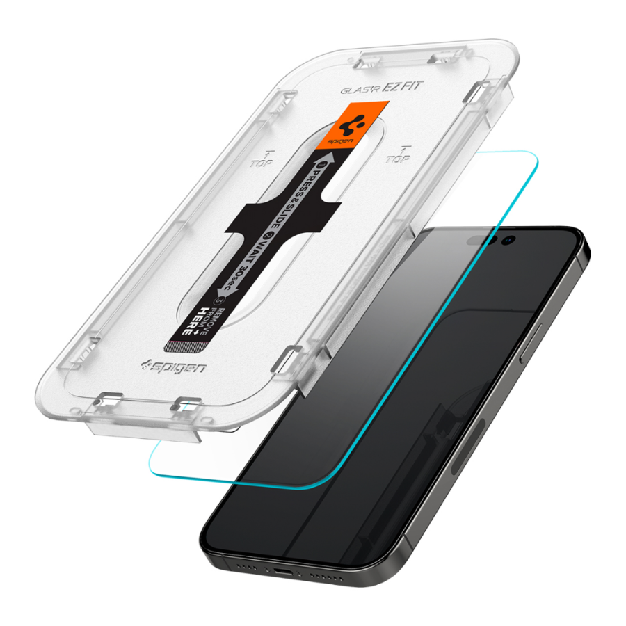 Захисне скло Spigen Glass tR EZ Fit для Apple iPhone 14 Pro (Clear) 2 шт.