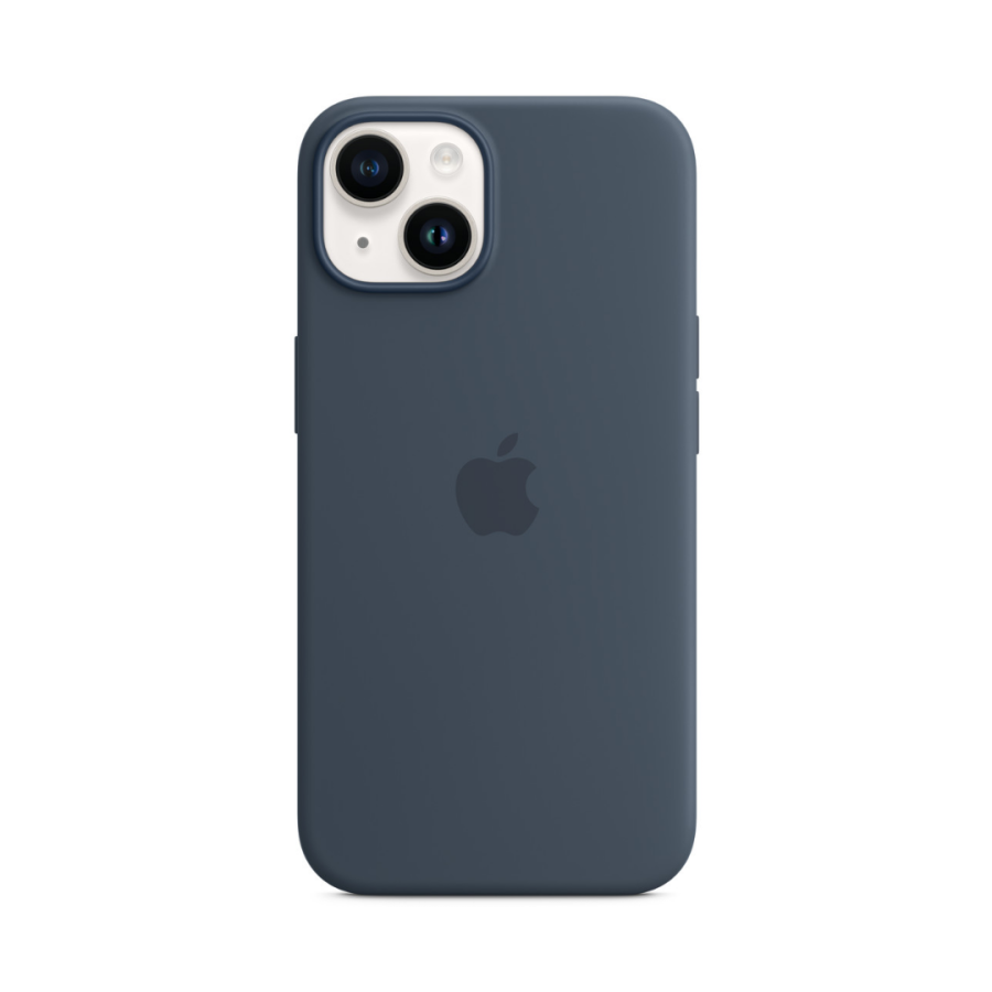 Чехол Apple Silicone Case with MagSafe для Apple iPhone 14 (Storm Blue)