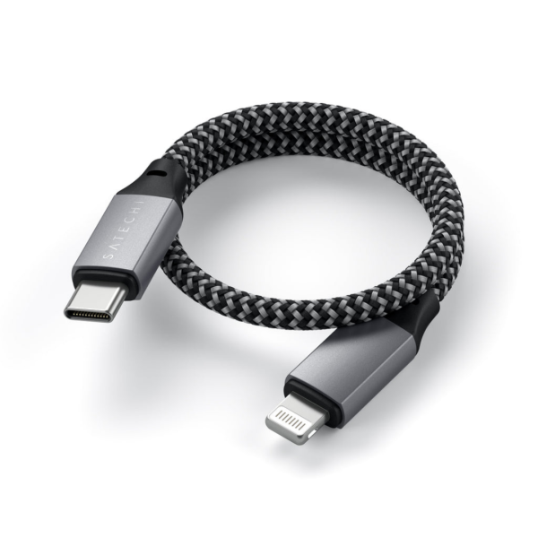 Кабель Satechi Lightning - USB-C Cable (Space Gray) 25 см