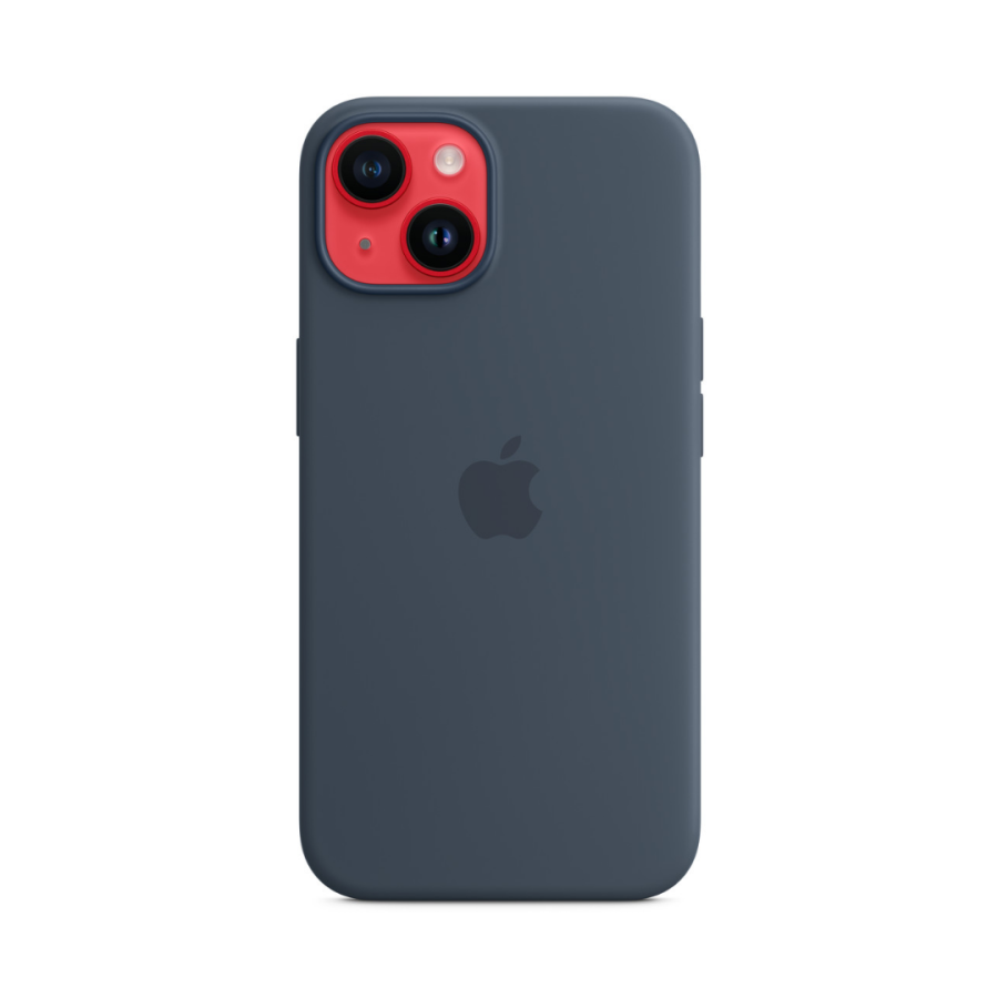 Чехол Apple Silicone Case with MagSafe для Apple iPhone 14 (Storm Blue)