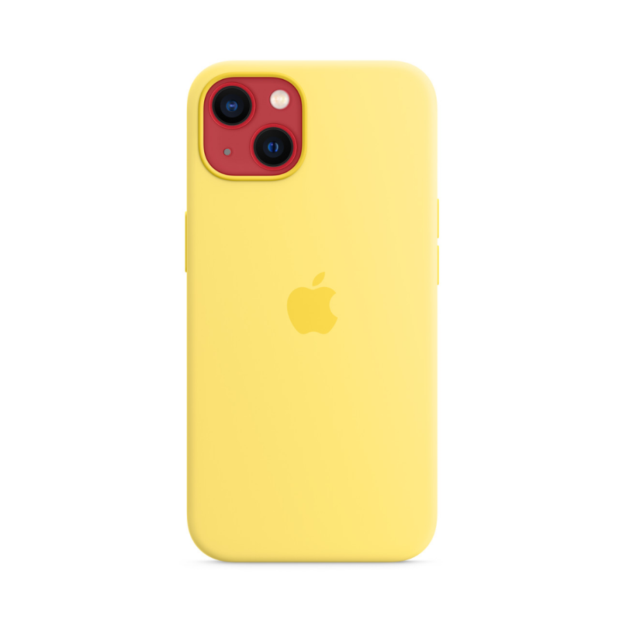Чехол Apple Silicone Case with MagSafe для Apple iPhone 13 (Lemon Zest)