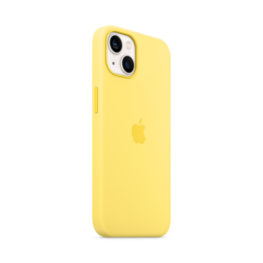 Чехол Apple Silicone Case with MagSafe для Apple iPhone 13 (Lemon Zest)