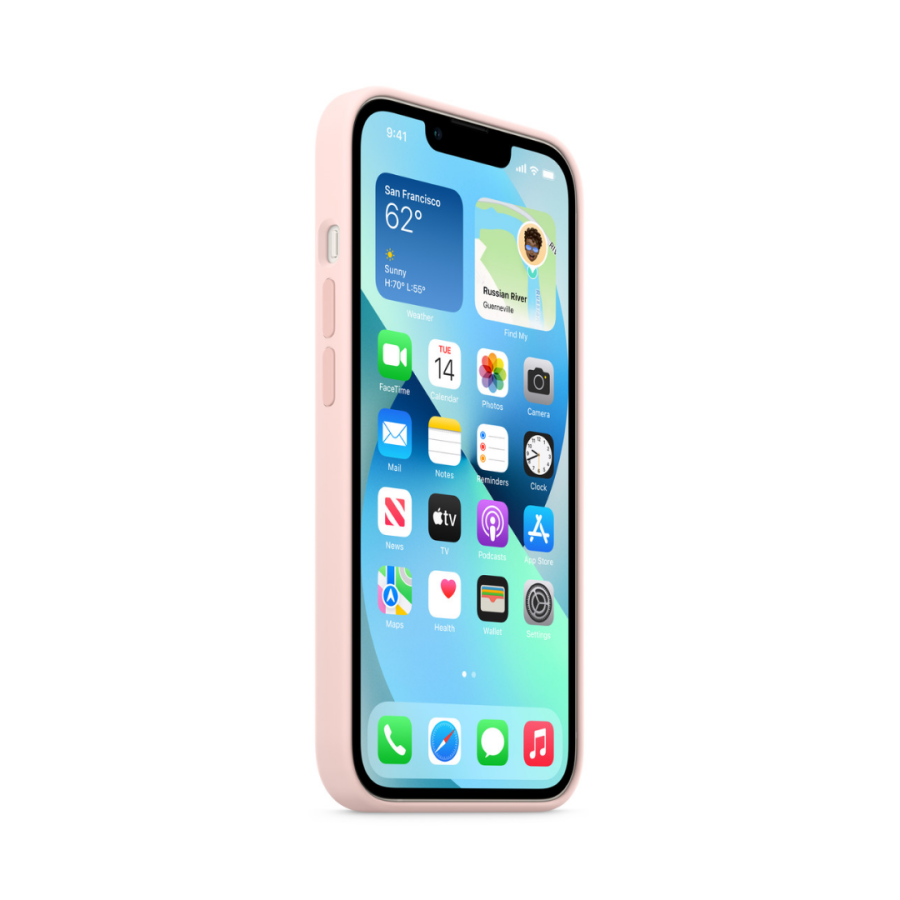 Чохол Apple Silicone Case with MagSafe для Apple iPhone 13 (Chalk Pink)
