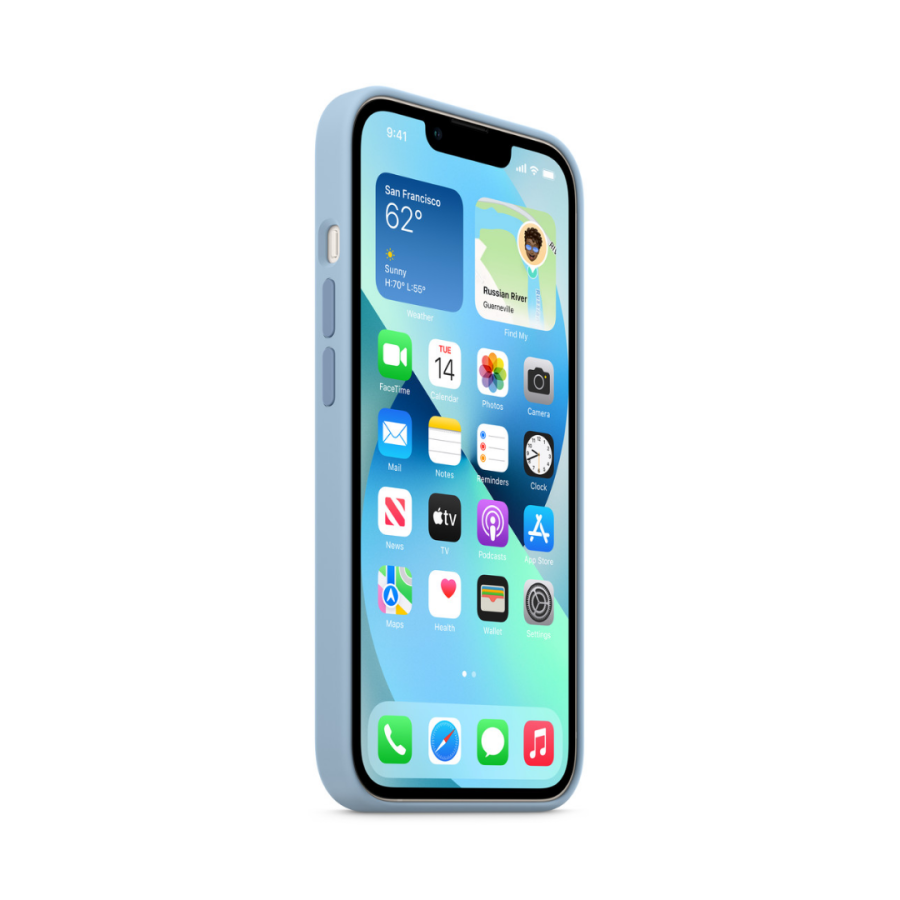 Чехол Apple Silicone Case with MagSafe для Apple iPhone 13 (Blue Fog)