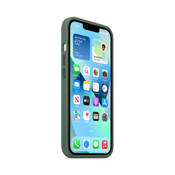 Чехол Apple Silicone Case with MagSafe для Apple iPhone 13 (Eucalyptus)