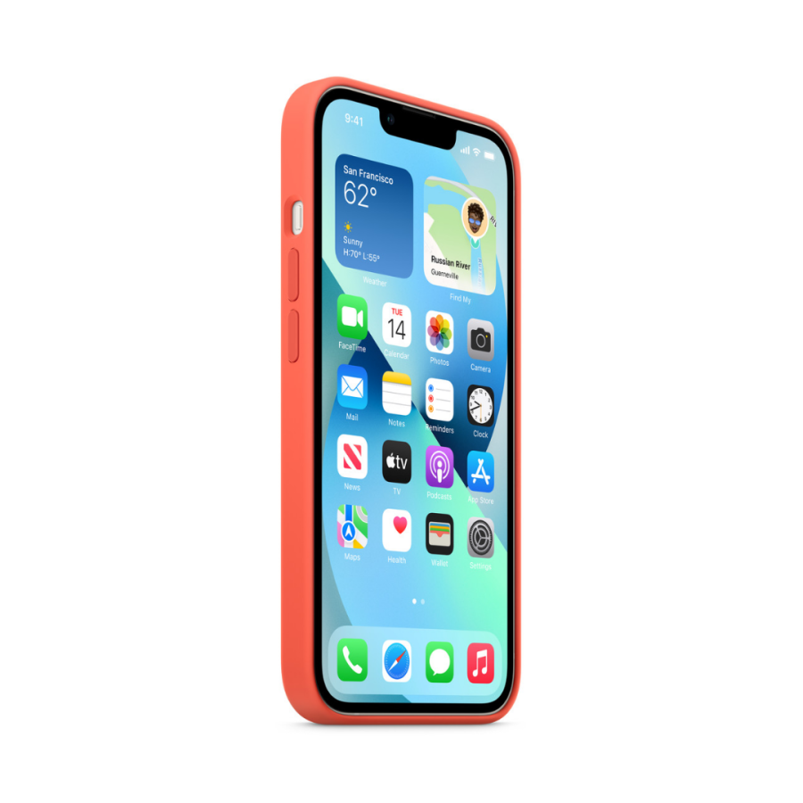 Чохол Apple Silicone Case with MagSafe для Apple iPhone 13 (Nectarine)