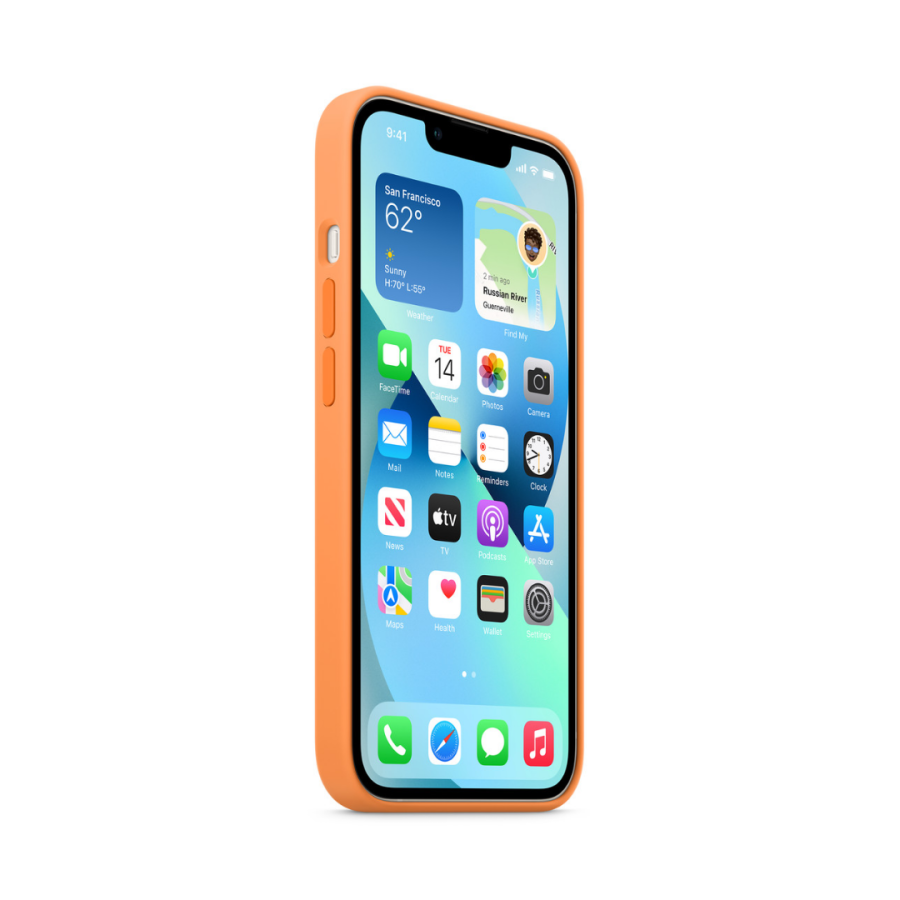Чехол Apple Silicone Case with MagSafe для Apple iPhone 13 (Marigold)