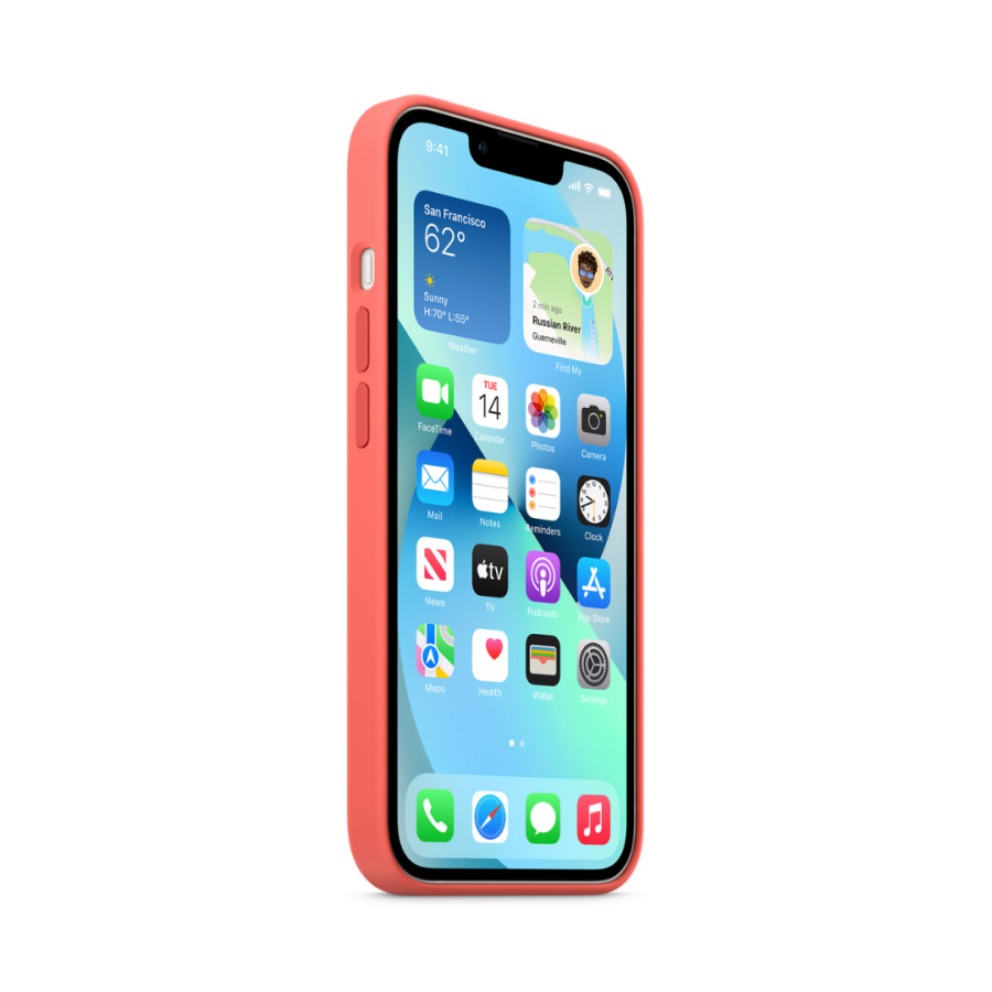 Чехол Apple Silicone Case with MagSafe для Apple iPhone 13 (Pink Pomelo)