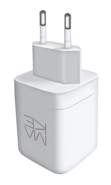 Зарядний пристрій мережевий MAKE 65W 2 x Type-C PD + USB QC3.0 White